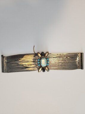 Iosselliani Turquoise Multi-Strand Cuff Bracelet